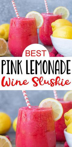 the best pink lemonade wine slushie recipe