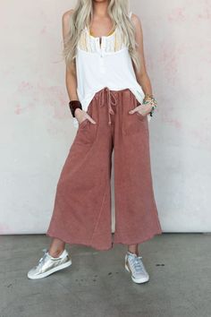 Relaxing Robin Wide Leg Pant - New Navy | Three Bird Nest Bohemian Style Ankle-length Wide Leg Cotton Pants, Bohemian Style Wide-leg Pants, Hippie Style Relaxed Fit Wide-leg Pants, Bohemian Wide-leg Relaxed Fit Pants, Relaxed Linen Wide-leg Harem Pants, Cute Pants, Red Beans, French Terry, Effortless Style