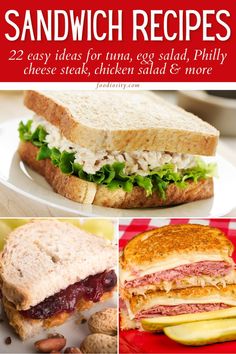 sandwich recipe collage with text overlay