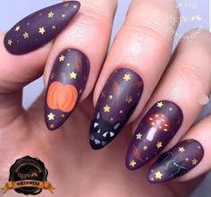 Cute Fall Nail Designs, Line Nail Designs, Sparkle Nail Designs, Holloween Nails, Usa Nails, Wide Nails, Fall Nail Ideas, Simple Fall Nails, Pumpkin Nails