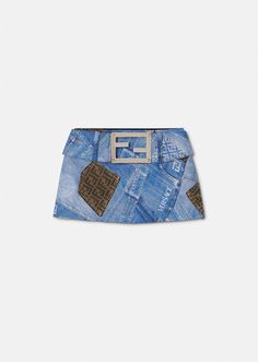 Patchwork Mini Skirt, Versace Fashion, Micro Mini Skirt, Versace Collection, Donatella Versace, Denim Patchwork, Gianni Versace, Skirt Design, Versace Men