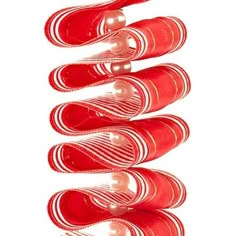 red plastic cups stacked on top of each other in the shape of an oar