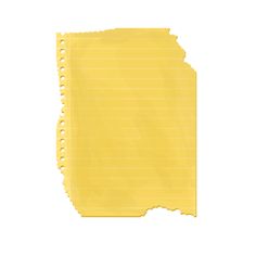 a piece of yellow paper with holes on it