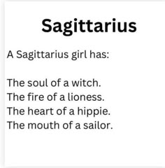 the sagittarius girl has