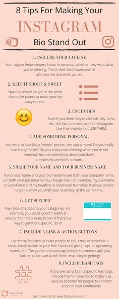 an info sheet with the words, tips for making your instagramm stand out