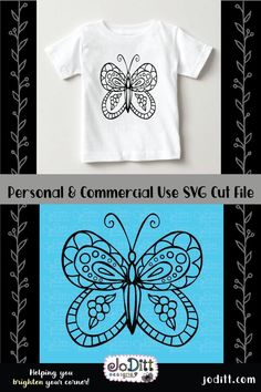 a t - shirt with the words personal and commercial use svg cut file on it