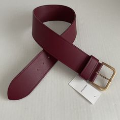 Nordstrom Womens Burgundy Wide Belt Man Made Material/ Leather Lined Sz Xs Brand New Never Used Measures 33in Including Buckle Red Belts For Women, Thick Leather Belt, Benz C300, Nordstrom Women, Braided Leather Belt, Professional Wear, Silver Belts, Red Belt, Rhinestone Belt