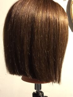 Triangular one length above the shoulder Triangular Haircut, Triangular One Length, Triangle One Length Haircut, Triangle Graduation Haircut, Triangular One Length Above The Shoulder, Above The Shoulder Haircuts, Cute Hairstyles