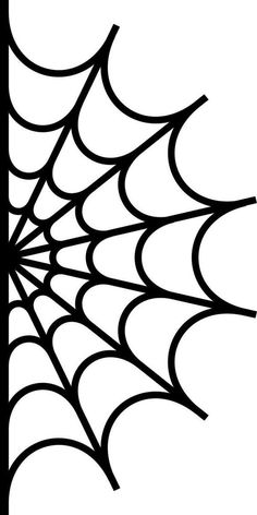 a black and white image of a spider web