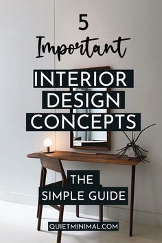 the 5 important interior design concept