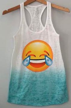 Burnout Ombre Racerback Tank - Laughing To Tears Emoji Emoji Clothes, Emoji Shirt, Emoji Party, Dieselpunk, Girls Sweaters, Dream Clothes, Look Cool, Cute Fashion, Cute Shirts