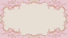 an ornate frame with pink flowers and vines on it's edges is shown in this image