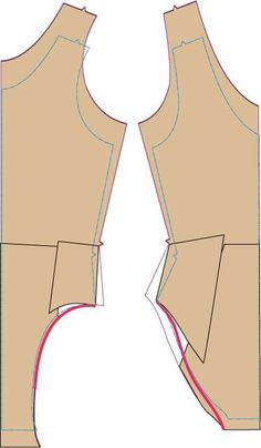 the front and back view of a sewing pattern