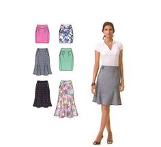 a women's skirt and top sewing pattern