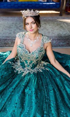 Glitter tulle quinceanera ball gown with gold coil lace embroidery and rhinestone embellishments Rose Gold Quinceanera Dresses, Beautiful Ballgown, Rose Gold Fabric, Quinceanera Dresses Gold, Gold Applique, Ball Gown Dress, Military Ball Dresses, Champagne Dress, Fabric Glitter