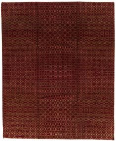 Crescendo Crimson is a hand knotted rug by Tufenkian. Earthy Brown, Crimson Red, Red Rose, Rug, India, Wool, 10 Things, Red, Pattern