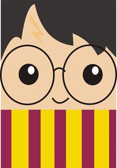 a harry potter poster with glasses on it's face and the words harry potter written in