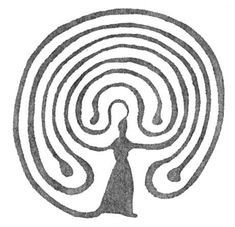 a person standing in the middle of a maze