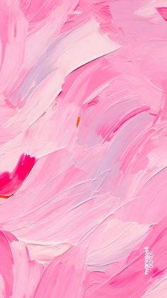 an abstract painting with pink and white colors