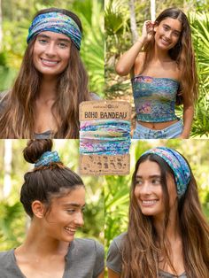 Full Boho Bandeau® Headband - Blue Watercolor Patchwork Natural Life Tube Top Outfit, Boho Bandeau Top, Natural Life Bandeau Top, Bandeau Headband, Boho Headbands, Summer Moodboard, Summer Wishlist, Boho Bandeau, Below The Knee Skirt