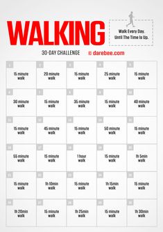 a calendar with the words walking on it