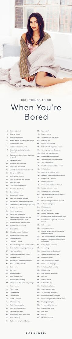 Freizeit günstig gestalten Mehr Craft To Do When Bored, Saturday Quotes, 100 Things To Do, What To Do When Bored, Yoga Posen, Things To Do When Bored, Better Me, Popsugar, Good Ideas