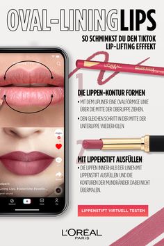 Wir zeigen dir, wie du den aktuellen TikTok Lip-Lifting Effekt schminkst. Dafür eignet sich der Color Riche Intense Volume Matte Lippenstift von L'Oreal Paris optimal. Der Lippenstift verleiht den Lippen bis zu 16h intensives pudrig-mattes Finish und sorgt gleichzeitig für optisch noch vollere Lippen. Die Formel mit Arganöl und Hyaluronsäure pflegt die Lippen zusätzlich geschmeidig. Hast du den Trend schon ausprobiert? 😍 Blush, Lips, Beauty, Color