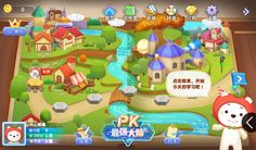 an image of a game with animals and buildings in the background, including a map