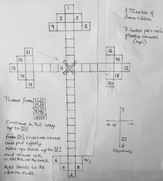 a cross is shown on top of a piece of paper that has been drawn out