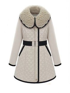 High Quality Fur Collar Quilting Long Ladies Cotton Coat Long Cotton Coat, Collar Fashion, Stylish Coat, Capes For Women, Cotton Coat, Winter Jackets Women, Faux Fur Collar, Winter Coats Jackets, Only Fashion