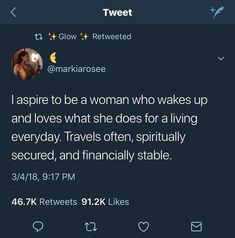 tweet from @ markrosee on twitter about being married to a woman who wakes up and loves what she does for a living everyday