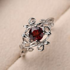 Garnet Silver Ring, Stone Ring Design, Garnet Wedding Rings, Garnet Wedding, January Birthstone Rings, Red Stone Ring, Couples Ring Set, Fancy Rings, Magical Jewelry