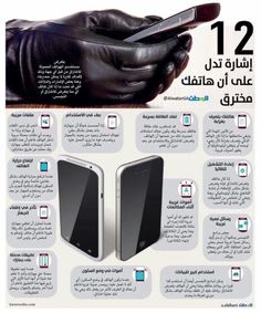 an advertisement for cell phones in arabic and english with pictures of hands holding the phone