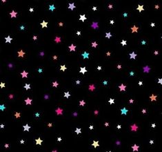 multicolored stars on black background