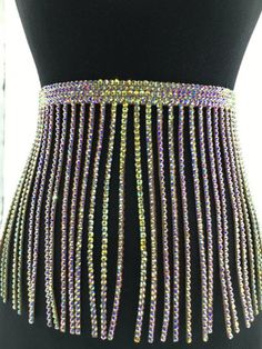 Sparkly rhinestone belt. Made with glass crystals. Don't stretch.  Snap closure.  Width: 8 7/16 inches (21.5 cm) Sparkly Belt, Belt Rhinestone, Gem Stone Crystal Belt, Rihnestone Belt, Black Rhinestone Belt, Ballroom Accessories, Sparkly Belts, Ballroom Jewelry, Dance Belt