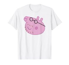 PRICES MAY VARY. Officially Licensed Peppa Pig Apparel for Men - Women - Boys and Girls; Hasbro T-Shirts; George Pig T-Shirts; U.K Television T-Shirts; Family Show T-Shirts; Brother Pig T-Shirts; Christmas T-Shirts; Holiday T-Shirts; Family T-Shirts; 21HBPT00058A-001 Lightweight, Classic fit, Double-needle sleeve and bottom hem Pig Halloween, Pig Shirts, Family T Shirts, George Pig, Christmas T Shirts, Family Show, Big Face, Peppa Pig, Christmas Tshirts