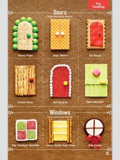 an image of some cookies that are made to look like different types of doors and windows