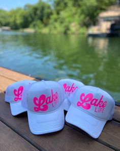 We can put anything on a trucker hat. We also have several hat styles to choose from! Message us with your design and we will be happy to send you a proof! Fun 5-panel Hat With Letter Print, Curved Bill Trucker Hat With Letter Print As Gift, Trendy White Snapback Hat For Outdoor, Personalized Casual Trucker Hat For Summer, Fun Trucker Hat With Curved Brim, Fun Trucker Hat, One Size Fits Most, Fun Trucker Hat One Size Fits Most, Personalized Fun Summer Trucker Hat, Fun Trucker Hat With Curved Bill For Outdoor