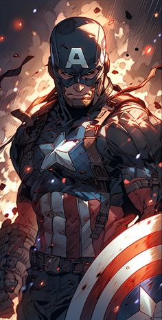 Wallpaper Gamer, Captain America Comic Art, America Wallpaper, Marvel Characters Art, Marvel Artwork