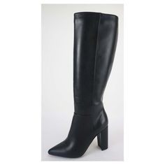 Chunky Heel Pointed Toe Knee High Boots best Shoes from My Royal Closet - My Royal Closet Block Heel Knee High Boots, Royal Closet, Black Knee Boots, Heel Boots For Women, Heel Knee High Boots, Boots Knee High, Black Chunky Heels, Low Heel Boots, Black Block Heels