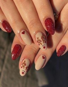 Christmassy Nails, Santa Nails, Simple Fall Nails, Christmas Gel Nails, Thanksgiving Nails, Nail Swag, Xmas Nails, Christmas Nail Designs