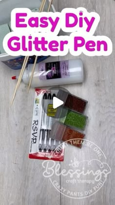 the easy diy glitter pen is great for crafting