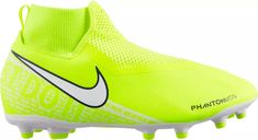 the nike superfly pro football cleat is shown in neon yellow and white