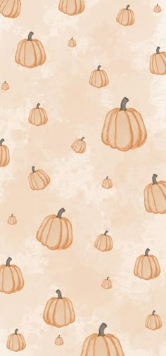 an orange pumpkin pattern on a beige background