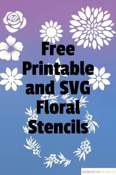 free printable and svg floral stencils