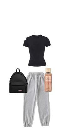 Outfit Black Sweatpants Outfit, Outfit Sport, Jogging Outfit, Outfit School, Zara Drip, Outfit Zara, Cute Outfits For School