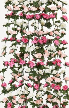 🌸 Beautiful Silk Rose Flower Garland - 8.2 FT Long! 🌸 Elevate your decor with our stunning Silk Rose Flower Garland! Perfect for adding a touch of elegance to your home, weddings, or special events. Each garland measure 8.2 feet long, adorned with 45 lush leaves and 45 beautiful rose flowers (1.6 inches in diameter). 🌿✨ 💖 Why You'll Love It: Great Value: Enjoy a vibrant look with our affordable garlands, perfect for decorating large spaces. Quality Upgrade: No more worrying about flower drop Artificial Flower Garland, Garland Home Decor, Hanging Vines, Rose Garland, Rose Vines, Decor Flowers, Flower Garland, Floral Garland, Flower Rose