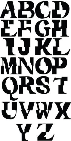 the alphabet is made up of letters that have been cut out into different shapes and sizes