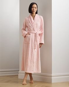 Aran-Clipped Long Shawl-Collar Robe Long Shawl, A Signature, Shawl, Ralph Lauren, Bring It On, Texture, Collar