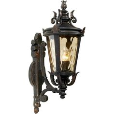 an old fashioned wall light on a white background